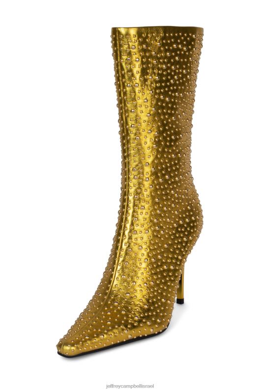 il Jeffrey Campbell אייקוני-ה מגפי קרסול נשים זהב מתכתי NN6N6525