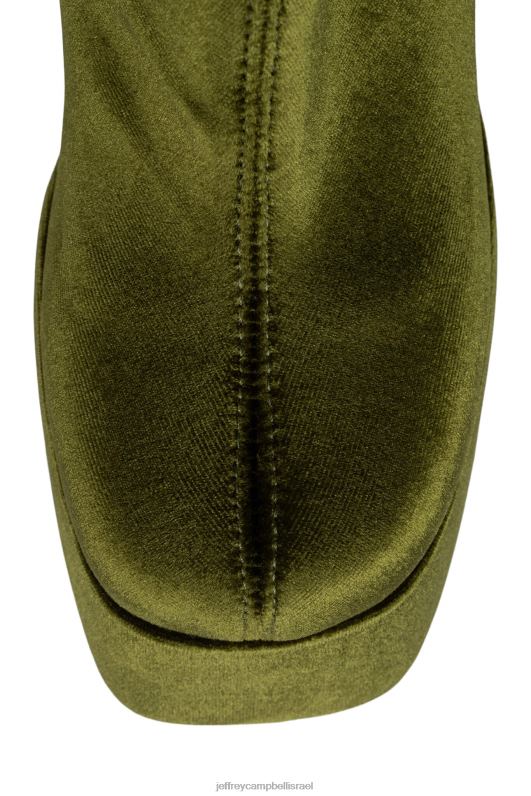 il Jeffrey Campbell אלמנה-סמ מגפי קרסול נשים קטיפה זית NN6N6540