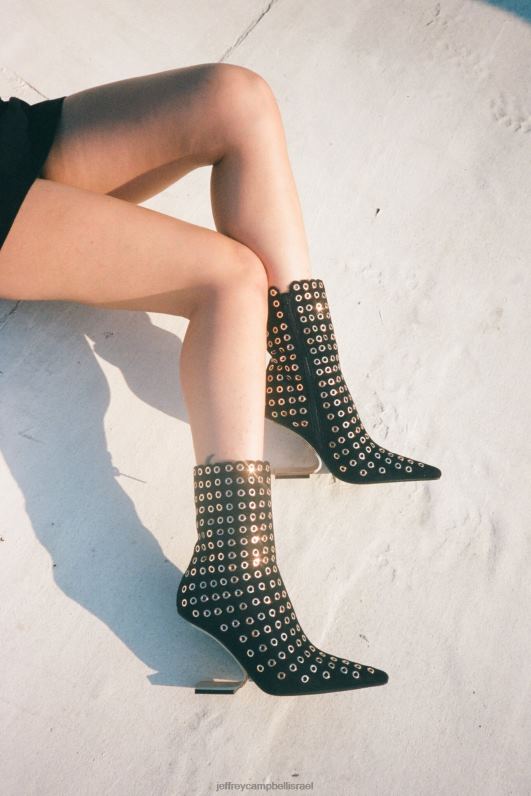 il Jeffrey Campbell מצפן-ה מגפי קרסול נשים זהב זמש אדום NN6N6551