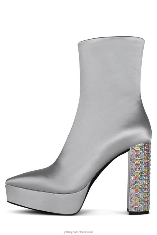 il Jeffrey Campbell בל-דו-בל מגפי קרסול נשים מולטי סאטן כסף NN6N6557