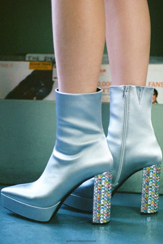 il Jeffrey Campbell בל-דו-בל מגפי קרסול נשים מולטי סאטן כסף NN6N6557