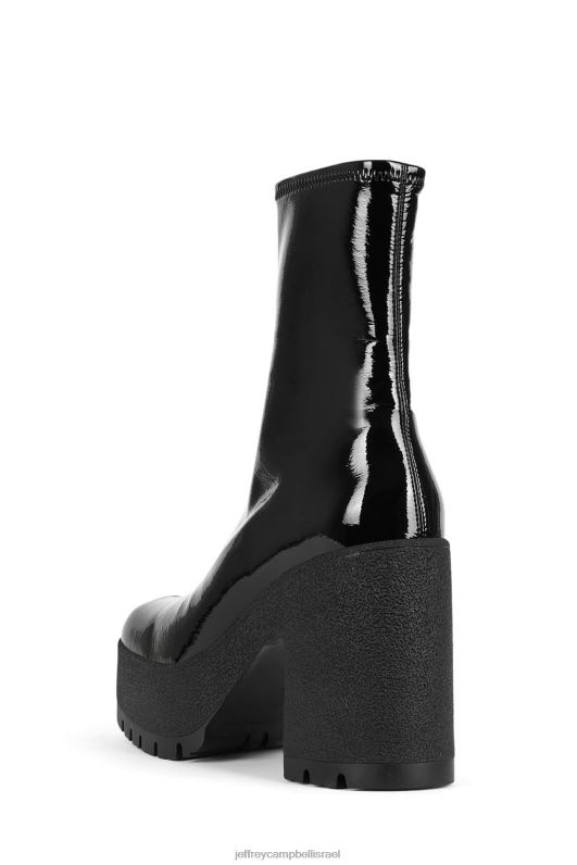 il Jeffrey Campbell רענן-ל מגפי קרסול נשים פטנט קמט שחור NN6N6572