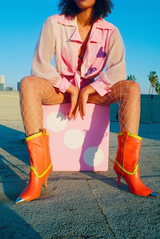 il Jeffrey Campbell אל-פאסו מגפי קרסול נשים כתום מולטי NN6N6604