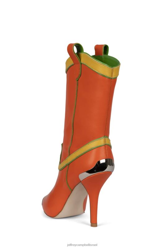 il Jeffrey Campbell אל-פאסו מגפי קרסול נשים כתום מולטי NN6N6604