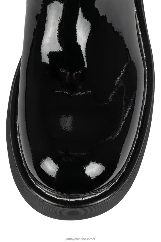 il Jeffrey Campbell בּוֹקֵר מגפי קרסול נשים משולבת פטנט שחור לבן NN6N6610