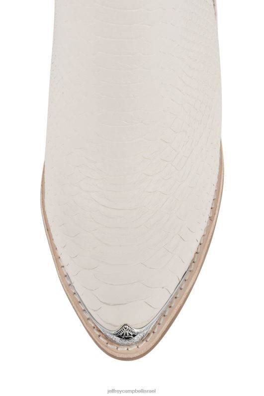 il Jeffrey Campbell קרומוול מגפי קרסול נשים נחש לבן NN6N6611