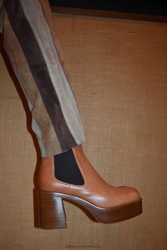 il Jeffrey Campbell דראם-בס מגפי קרסול נשים מחסנית פולנית שזופה NN6N6614