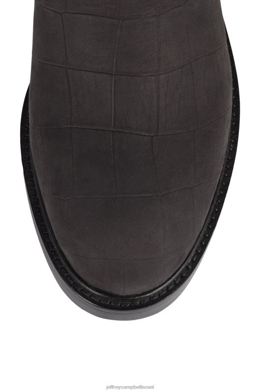 il Jeffrey Campbell אדמונד-פ מגפי קרסול נשים שילוב אקזוטי אפור NN6N6625