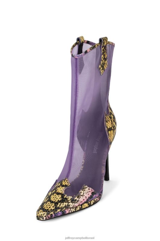 il Jeffrey Campbell להתבלבל מגפי קרסול נשים רב נחש סגול NN6N6633