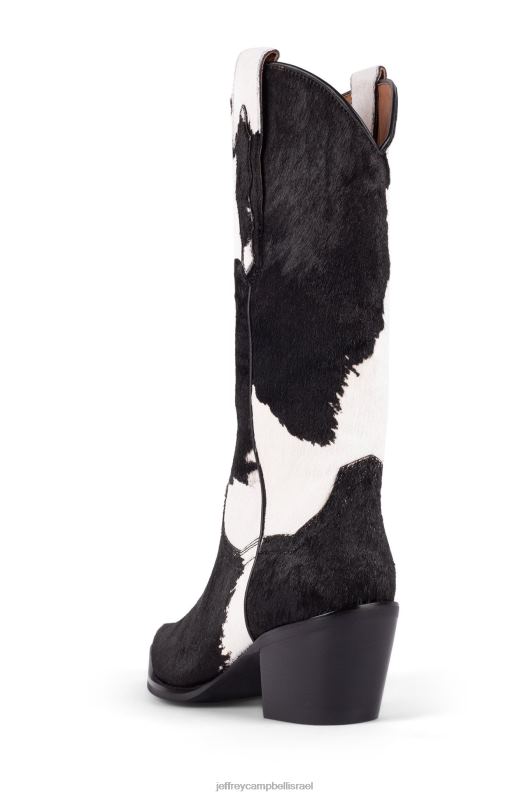 il Jeffrey Campbell דג'ט-ו מגפי קרסול נשים פרה לבנה חומה NN6N6646