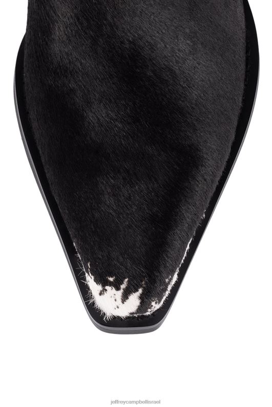 il Jeffrey Campbell דג'ט-ו מגפי קרסול נשים פרה לבנה חומה NN6N6646