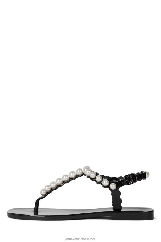 il Jeffrey Campbell פנינה סנדלים נשים שחור מבריק NN6N665