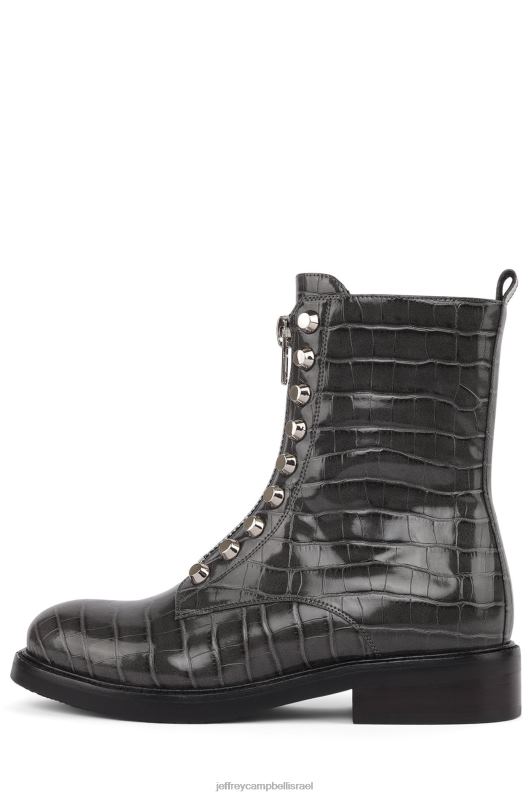 il Jeffrey Campbell טון מגפי קרסול נשים קרוקו אפור כהה NN6N6651