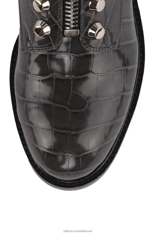 il Jeffrey Campbell טון מגפי קרסול נשים קרוקו אפור כהה NN6N6651