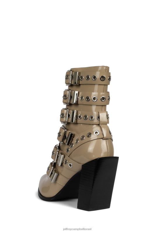 il Jeffrey Campbell איגנטיוס-ב מגפי קרסול נשים כסף טהור פטנט NN6N6659