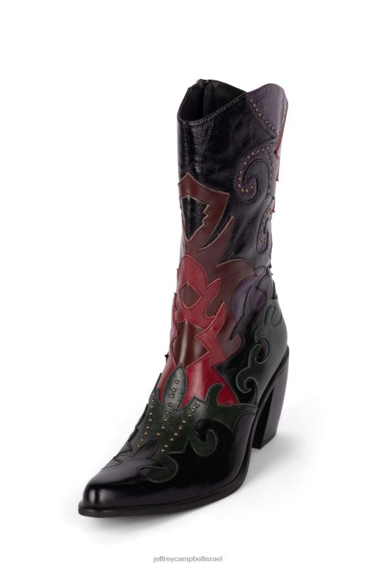 il Jeffrey Campbell אוכף מגפי קרסול נשים מולטי שחור NN6N6661