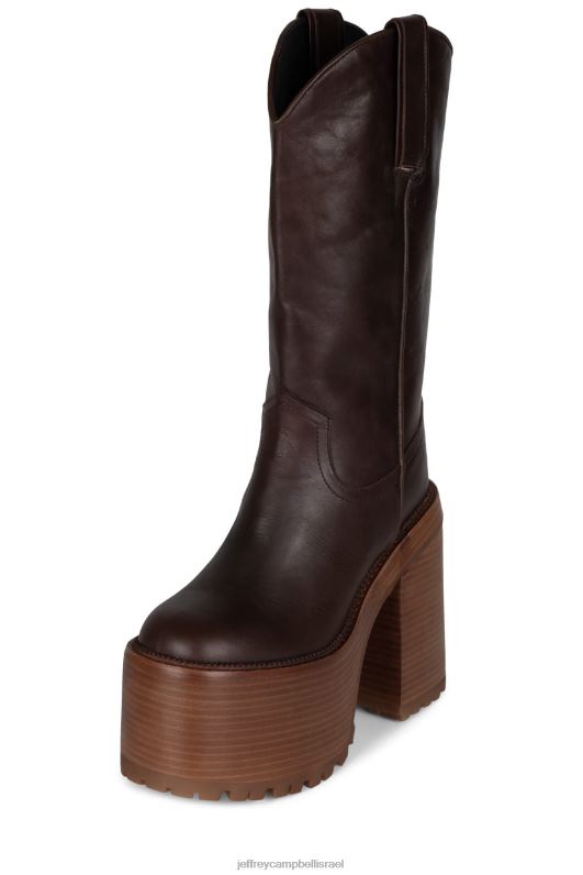 il Jeffrey Campbell בֵּית קְבָרוֹת מגפיים מברך עד ירך נשים ערימת קפה טבעית NN6N6691