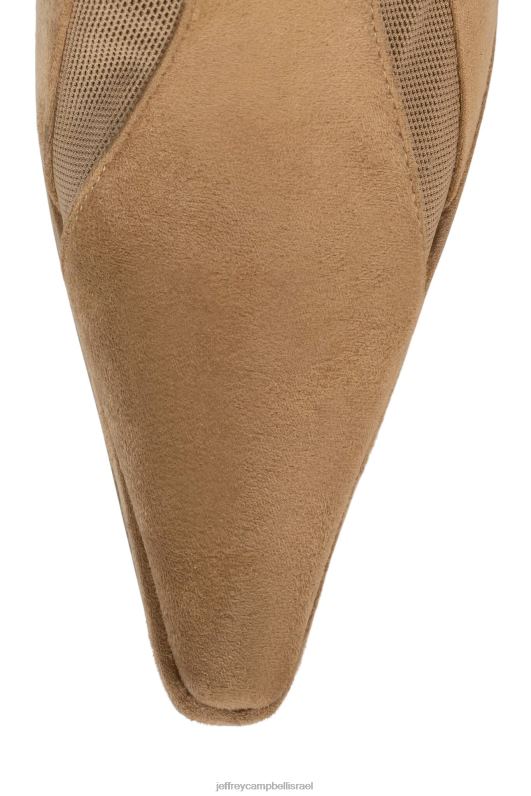 il Jeffrey Campbell פסים-ח מגפיים מברך עד ירך נשים רשת זמש טבעית NN6N6700