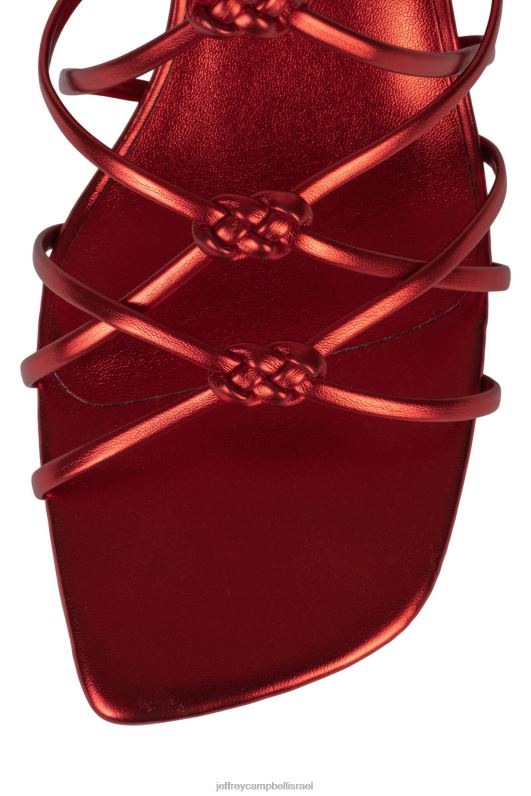 il Jeffrey Campbell להתרועע סנדל עם עקבים נשים אדום מתכתי NN6N670