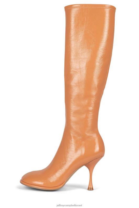 il Jeffrey Campbell אלכסונים-ק מגפיים מברך עד ירך נשים פטנט קמט טבעי כהה NN6N6718