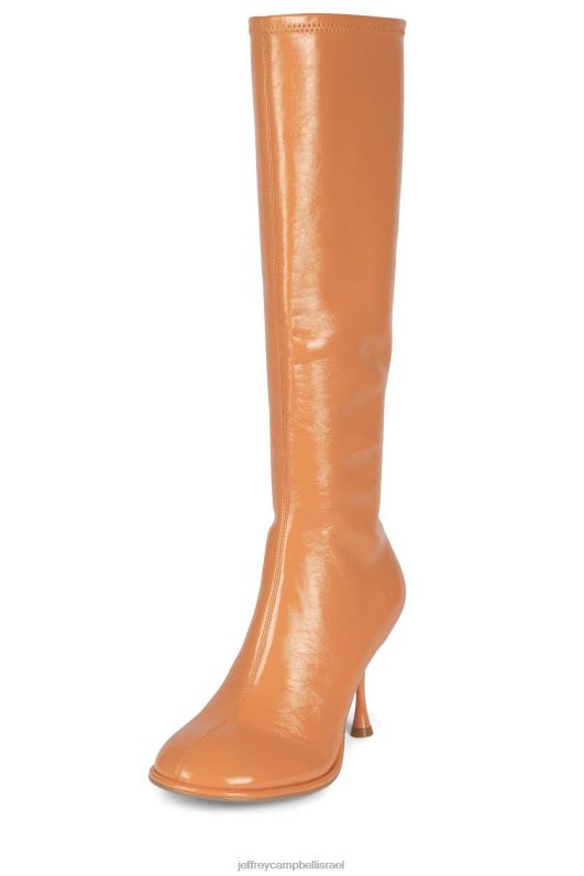 il Jeffrey Campbell אלכסונים-ק מגפיים מברך עד ירך נשים פטנט קמט טבעי כהה NN6N6718