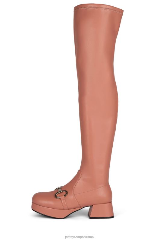 il Jeffrey Campbell בית ספר גבוה מגפיים מברך עד ירך נשים סומק כסף NN6N6730