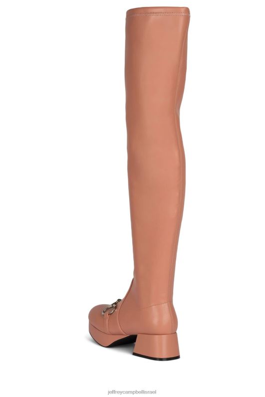 il Jeffrey Campbell בית ספר גבוה מגפיים מברך עד ירך נשים סומק כסף NN6N6730