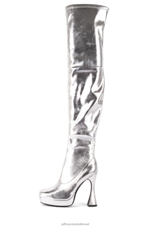 il Jeffrey Campbell בל-אייר-בסדר מגפיים מברך עד ירך נשים כסף NN6N6733