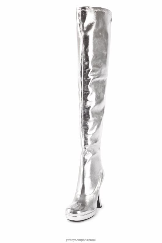 il Jeffrey Campbell בל-אייר-בסדר מגפיים מברך עד ירך נשים כסף NN6N6733