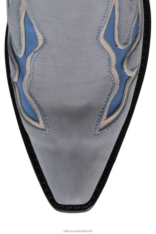 il Jeffrey Campbell להבה מגפיים מברך עד ירך נשים משולבת כחול NN6N6740