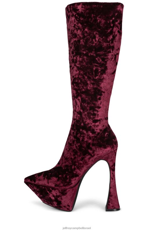 il Jeffrey Campbell היא הולכת מגפיים מברך עד ירך נשים ורד קטיפה כתוש NN6N6741