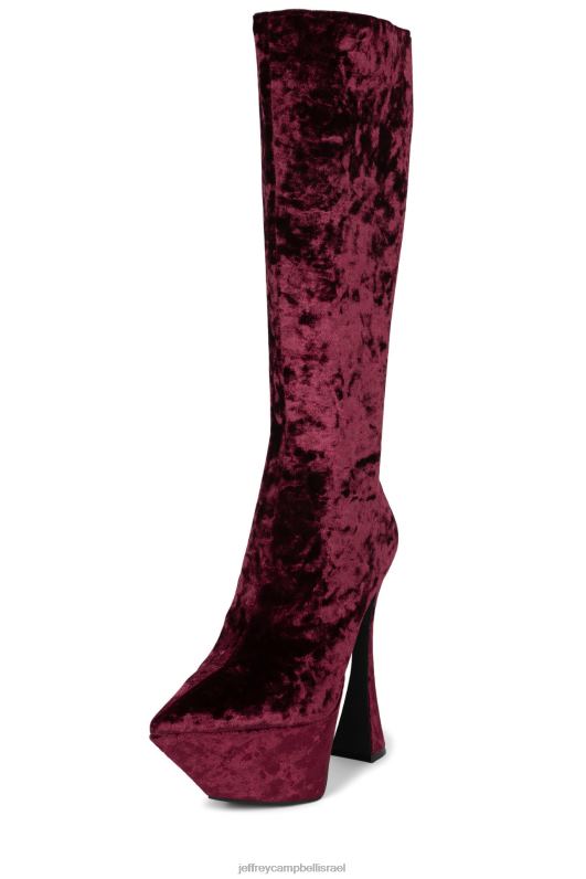 il Jeffrey Campbell היא הולכת מגפיים מברך עד ירך נשים ורד קטיפה כתוש NN6N6741