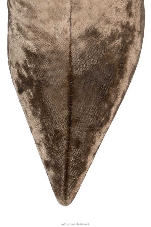 il Jeffrey Campbell היא הולכת מגפיים מברך עד ירך נשים קטיפה כתוש בצבע חום NN6N6742