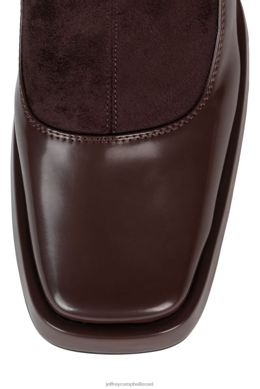 il Jeffrey Campbell מקסימום-ס מגפיים מברך עד ירך נשים שילוב חום NN6N6745