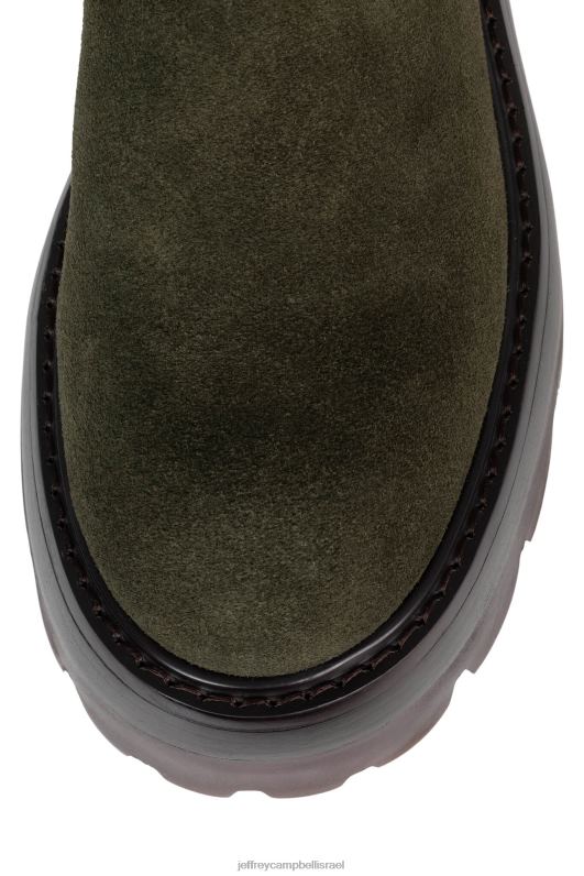 il Jeffrey Campbell אנרגיות טובות מגפיים מברך עד ירך נשים מולטי זמש ירוק כהה NN6N6748