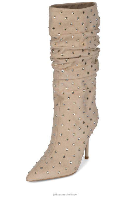 il Jeffrey Campbell החתיך מגפיים מברך עד ירך נשים זמש בז 'זהב NN6N6757