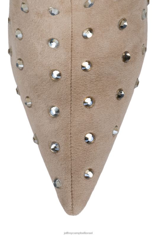 il Jeffrey Campbell החתיך מגפיים מברך עד ירך נשים זמש בז 'זהב NN6N6757