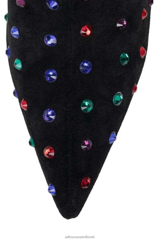 il Jeffrey Campbell החתיך מגפיים מברך עד ירך נשים מולטי זמש שחור NN6N6758