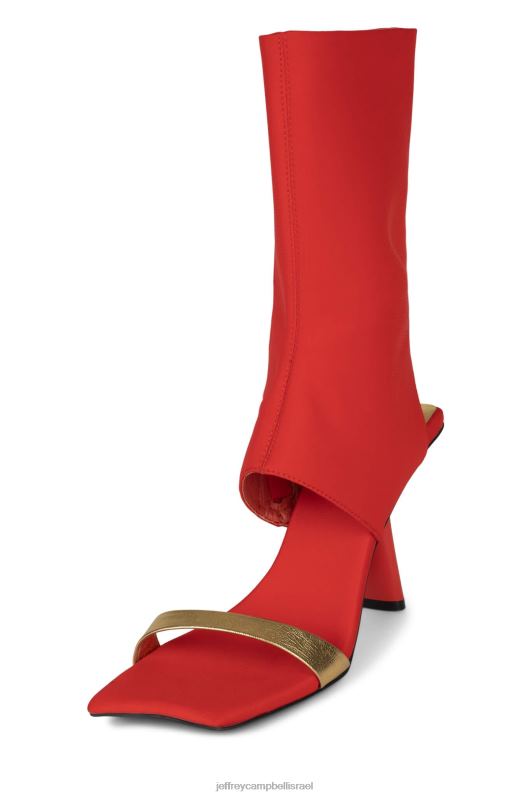 il Jeffrey Campbell סטרוטין סנדל עם עקבים נשים זהב ניאופרן כתום NN6N675