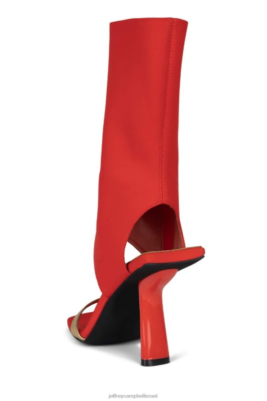 il Jeffrey Campbell סטרוטין סנדל עם עקבים נשים זהב ניאופרן כתום NN6N675