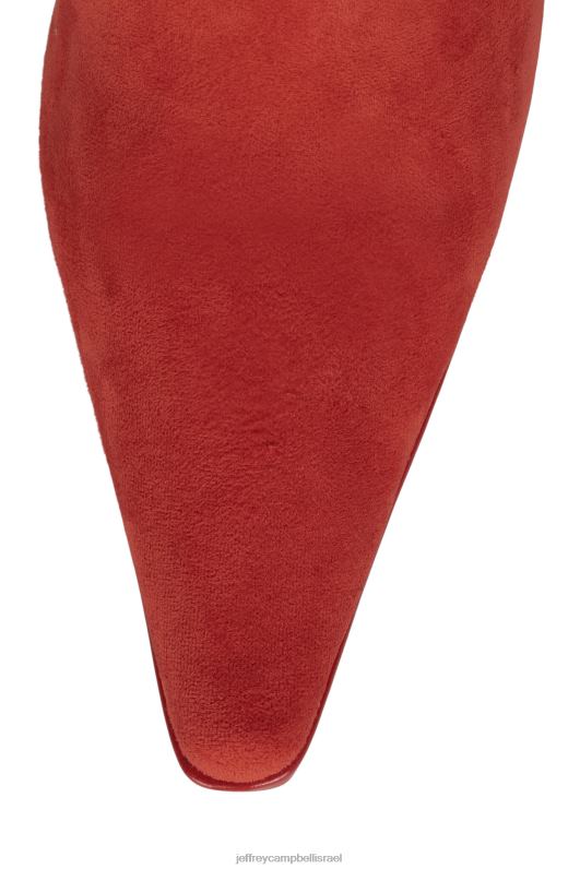 il Jeffrey Campbell חריבדיס מגפיים מברך עד ירך נשים זמש אדום NN6N6764