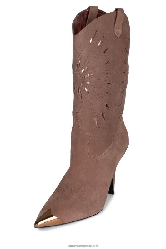 il Jeffrey Campbell פאסו-רובל מגפיים מברך עד ירך נשים זמש ורוד מאובק רוזגולד NN6N6770