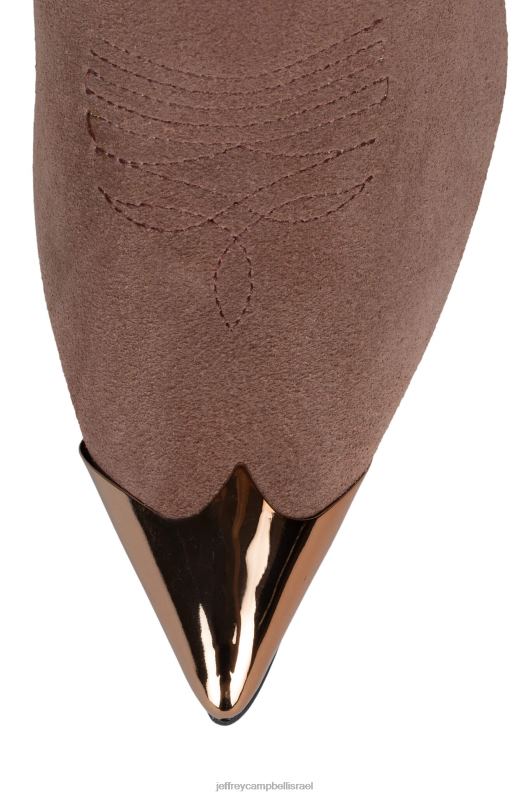 il Jeffrey Campbell פאסו-רובל מגפיים מברך עד ירך נשים זמש ורוד מאובק רוזגולד NN6N6770