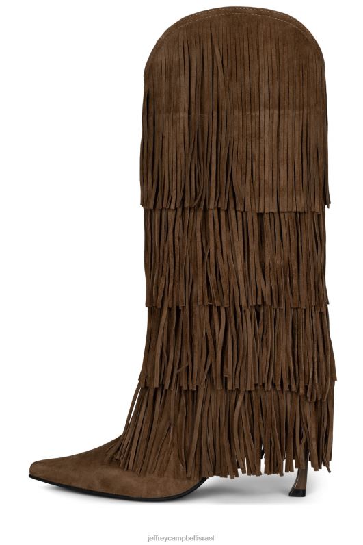 il Jeffrey Campbell סוס פרא מגפיים מברך עד ירך נשים זמש שזוף NN6N6771