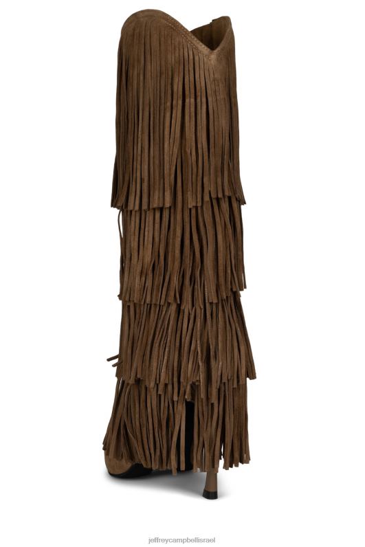 il Jeffrey Campbell סוס פרא מגפיים מברך עד ירך נשים זמש שזוף NN6N6771