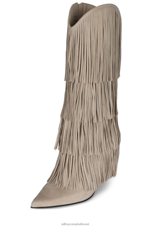 il Jeffrey Campbell סוס פרא מגפיים מברך עד ירך נשים זמש בז' NN6N6772