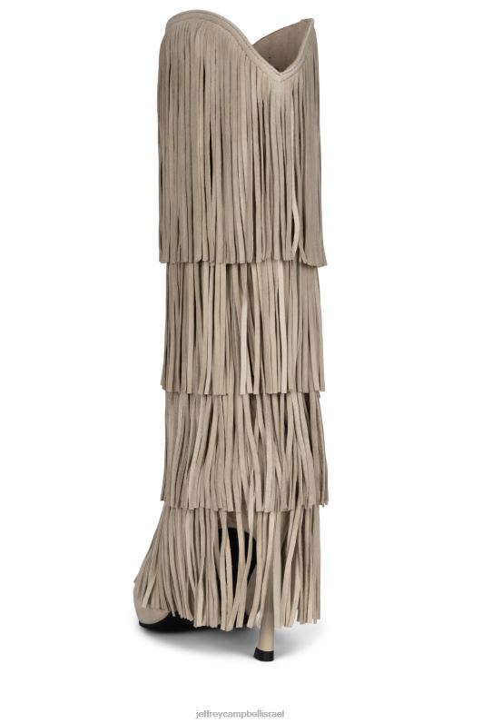 il Jeffrey Campbell סוס פרא מגפיים מברך עד ירך נשים זמש בז' NN6N6772