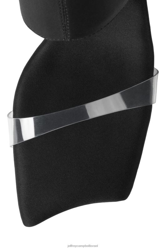 il Jeffrey Campbell סטרוטין סנדל עם עקבים נשים ניאופרן שחור שקוף NN6N677