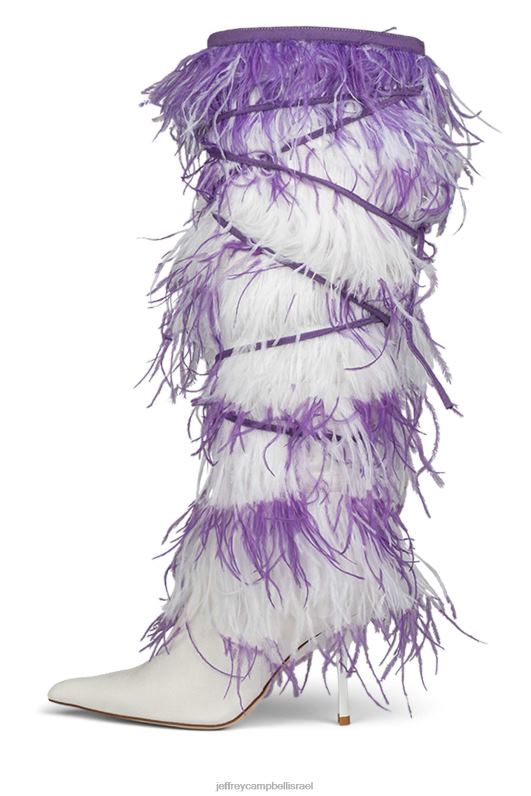 il Jeffrey Campbell שייק-יה מגפיים מברך עד ירך נשים לילך לבן NN6N6791