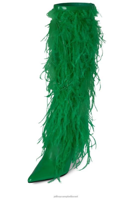 il Jeffrey Campbell שייק-יה מגפיים מברך עד ירך נשים משולבת פטנט ירוק NN6N6792